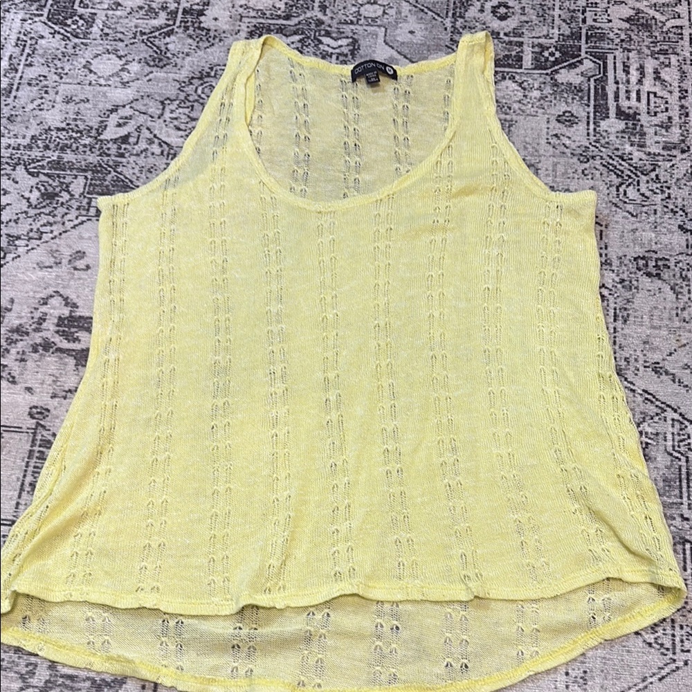 Cotton On Sunny Yellow Knit Tank Top Medium